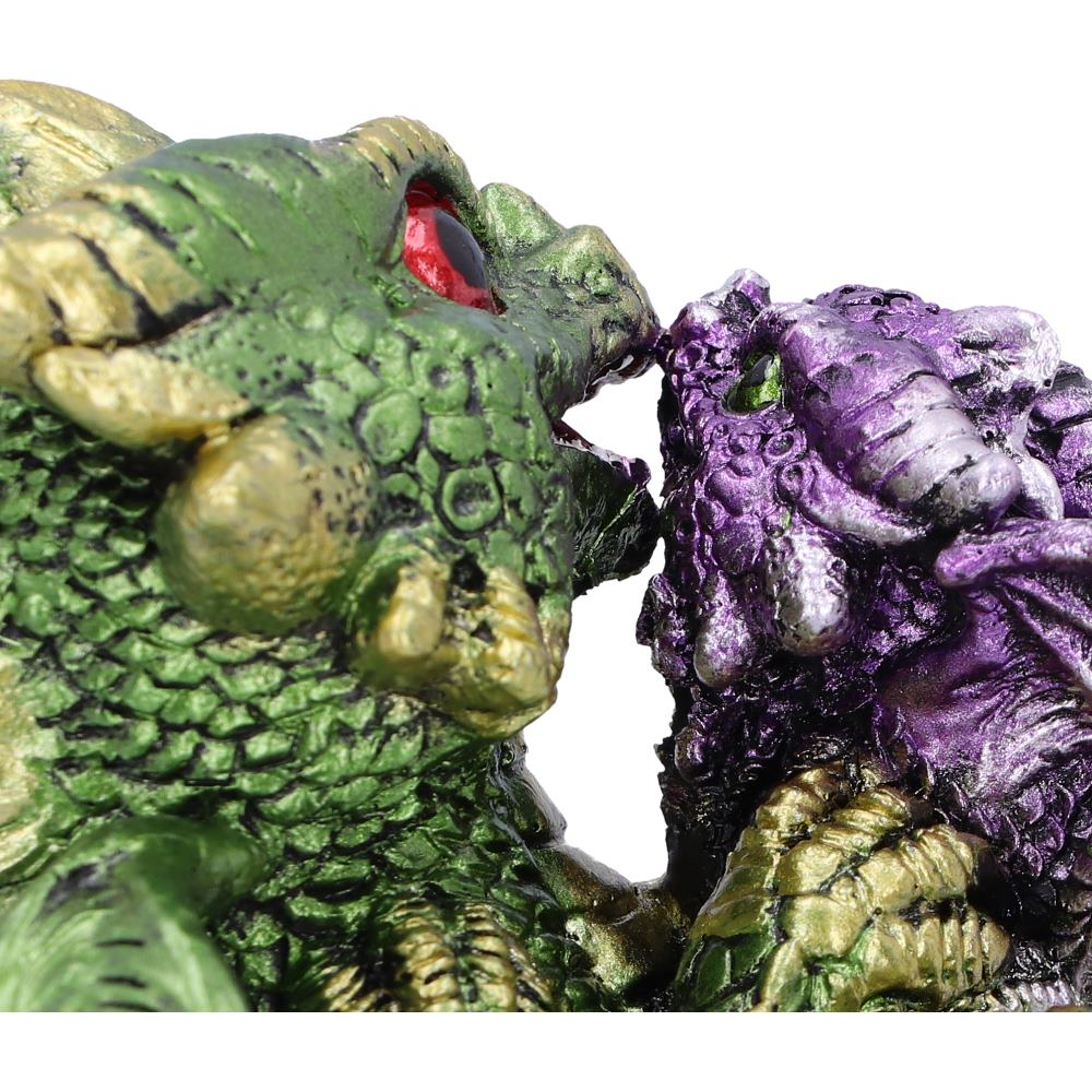 Dragon with Hatchling Rest (green & purple) 11,3 cm - Image 5