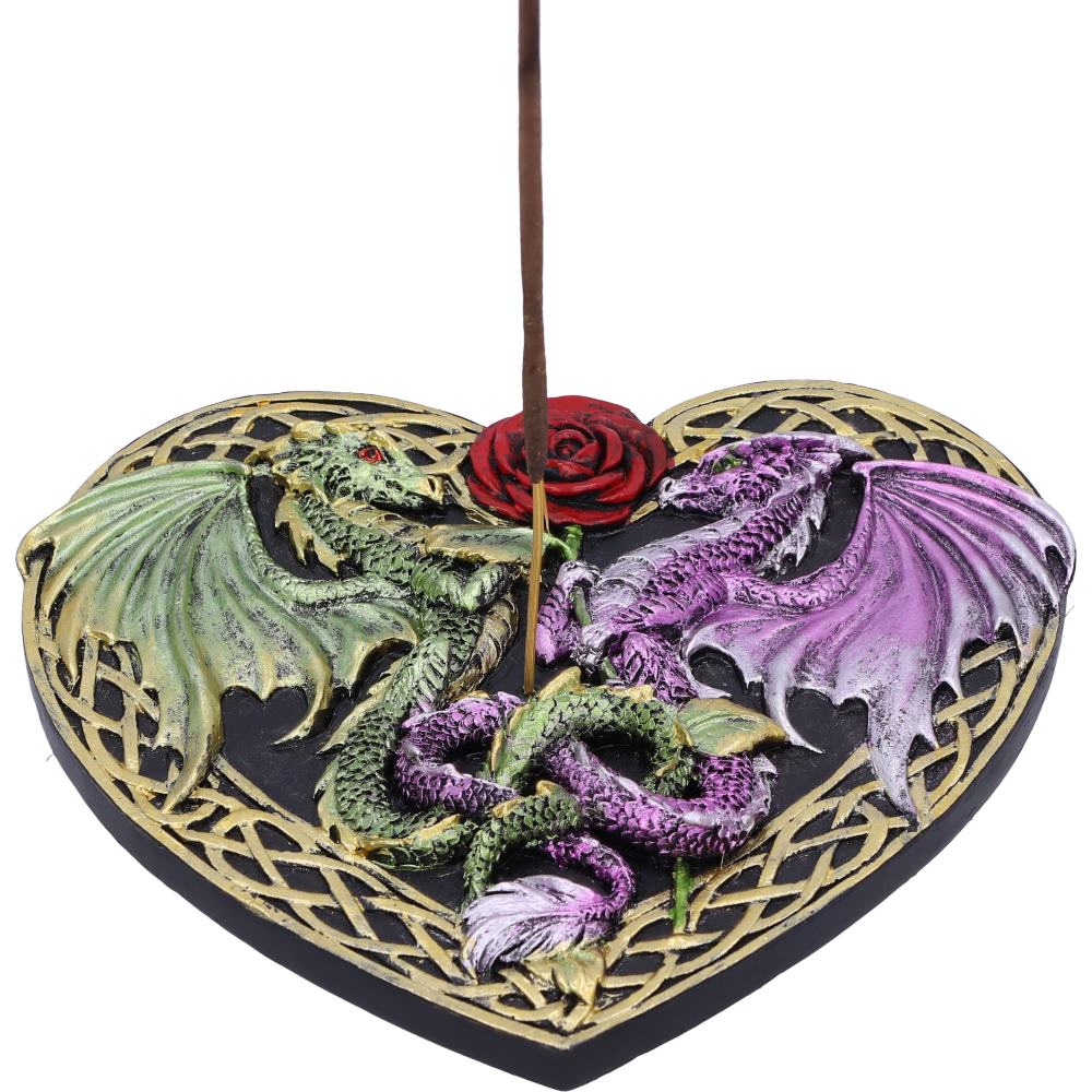 Dragon Love Heart Incense Burner 14 cm - Image 6