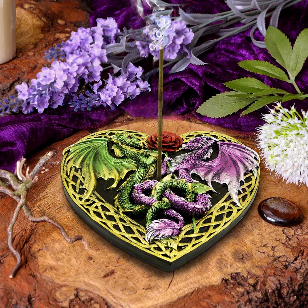 Dragon Love Heart Incense Burner 14 cm - Image 7